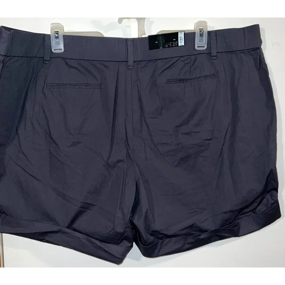 APT. 9 Womens 24W Charcoal Gray Shorts 97% Cotton & 3% Spandex - Picture 2 of 3